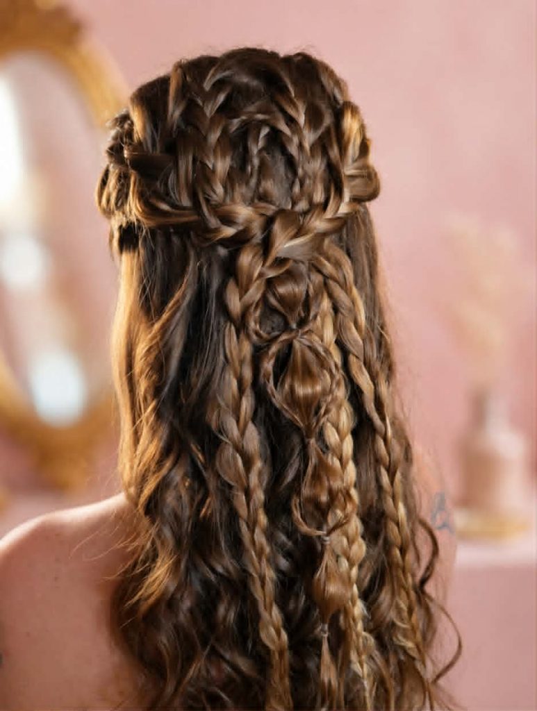 #coiffureévénementielle#coiffuremariage#coiffuremariée#cheveuxlongs#cheveuxdétachés#tresses#nattes#cheveuxbouclés